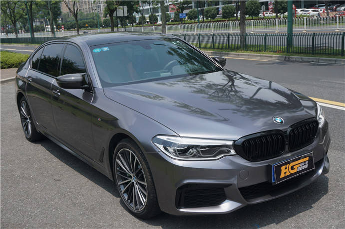 宝马5系改色超亮金属深灰 宝马贴膜 汽车改色膜长沙汇格车研改装