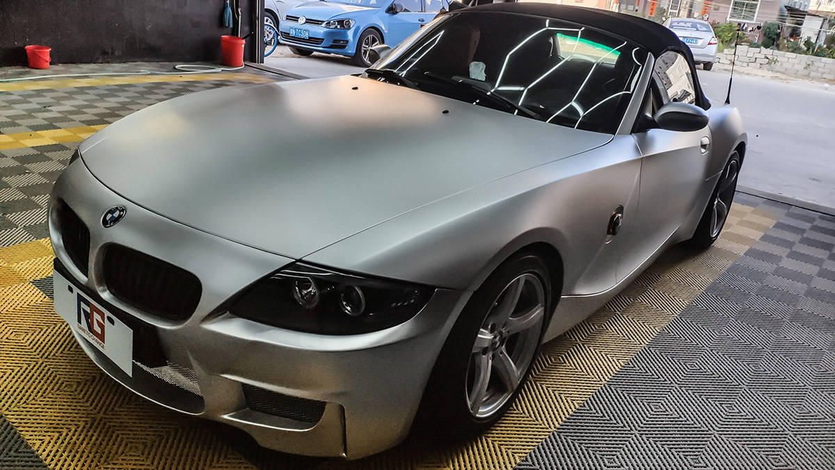 宝马z4车身改色电光银 rg瑞集改色膜广东汕尾_搜狐汽车_搜狐网