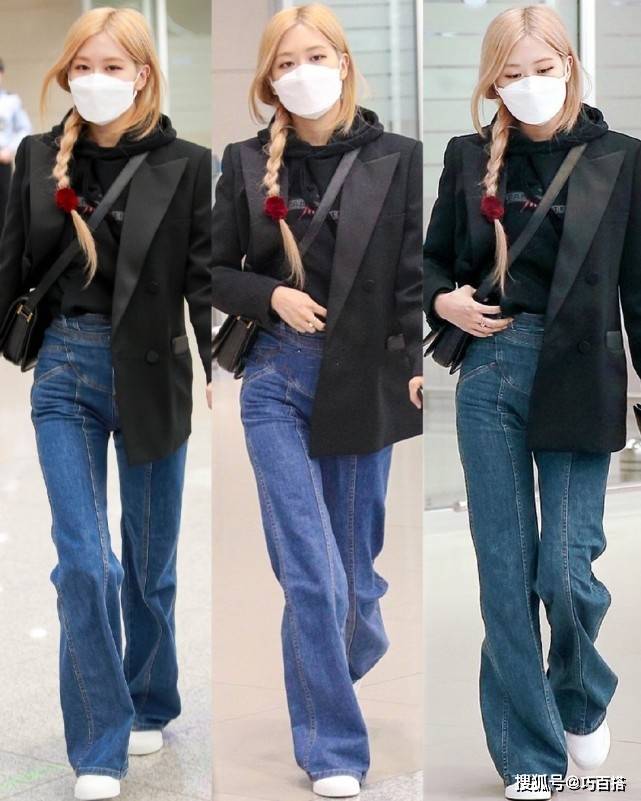 朴彩英机场合集穿搭太秀了,简练大气时髦百搭,学生党上班族都可_西装