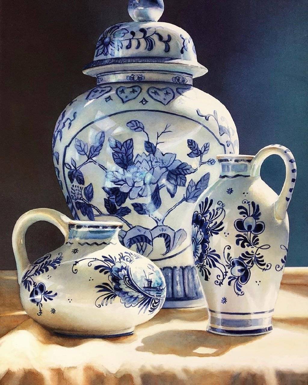 水彩瓷器的质感lana matich privitera