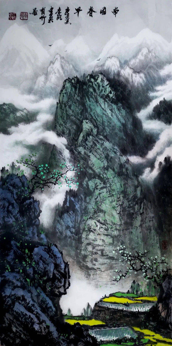 画家李明作品欣赏_山水