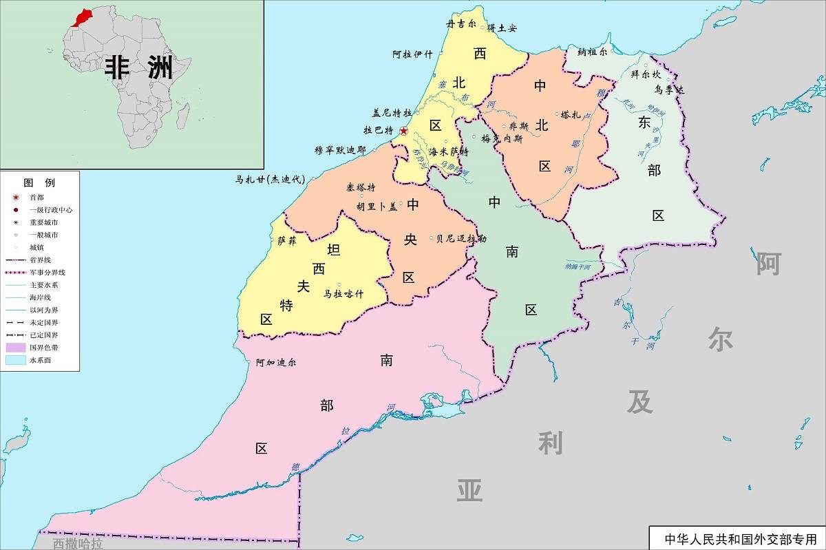 西属摩洛哥地图图片