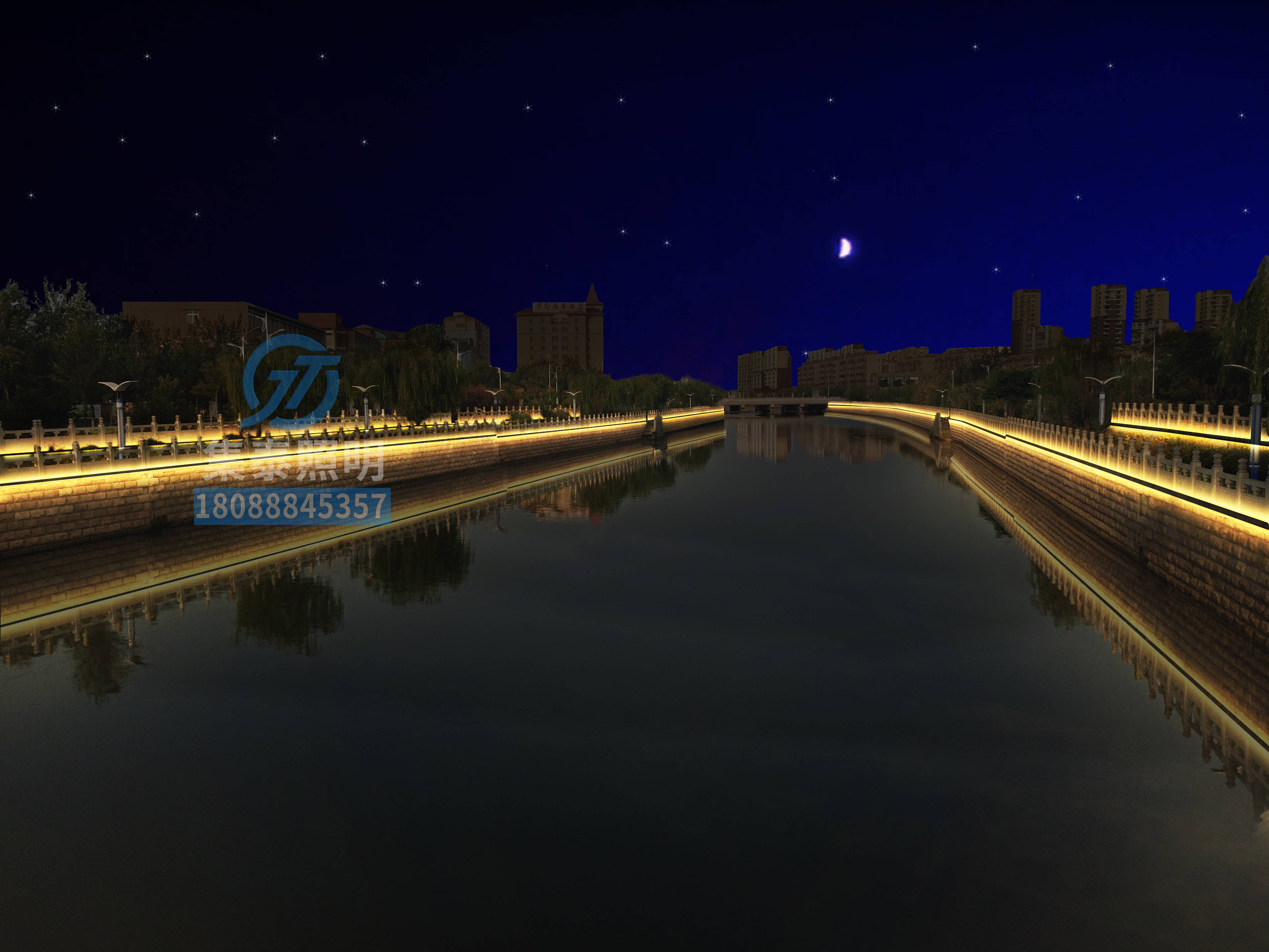 集泰照明一河两岸桥梁亮化工程案例设计效果赏析