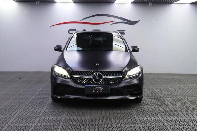 石墨灰奔驰c260搭配哑光车衣,这质感能否惊艳到你