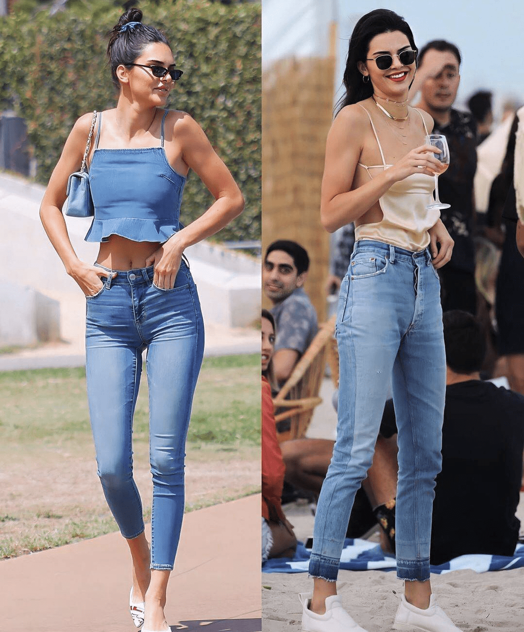 肯豆时尚的牛仔裤穿搭,简约随性又大方时尚,时髦精们的穿搭范本