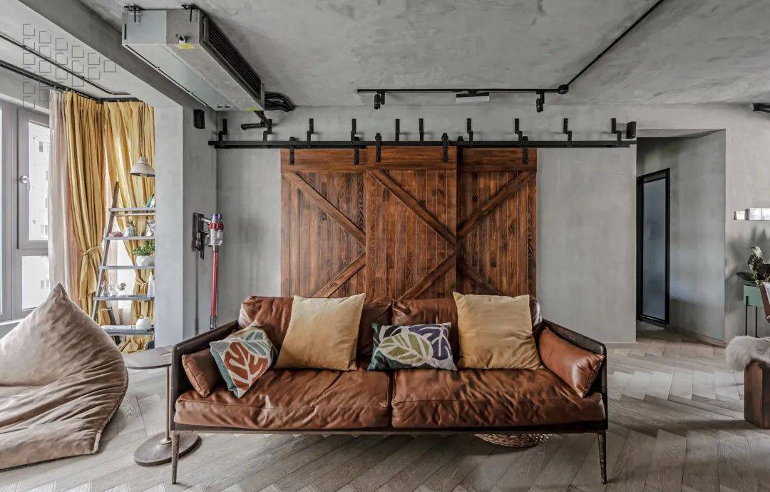 原创120㎡简约工业风,看似简陋,实不简单!毛坯风也装出高质感!