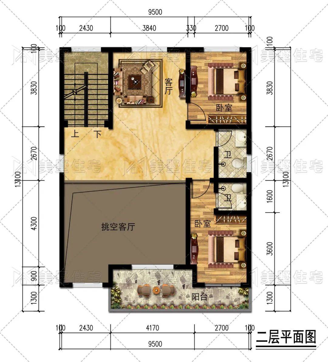 原創9x11米三層別墅超大拱形挑空窗還配備6間臥室雙陽臺返鄉必建快來