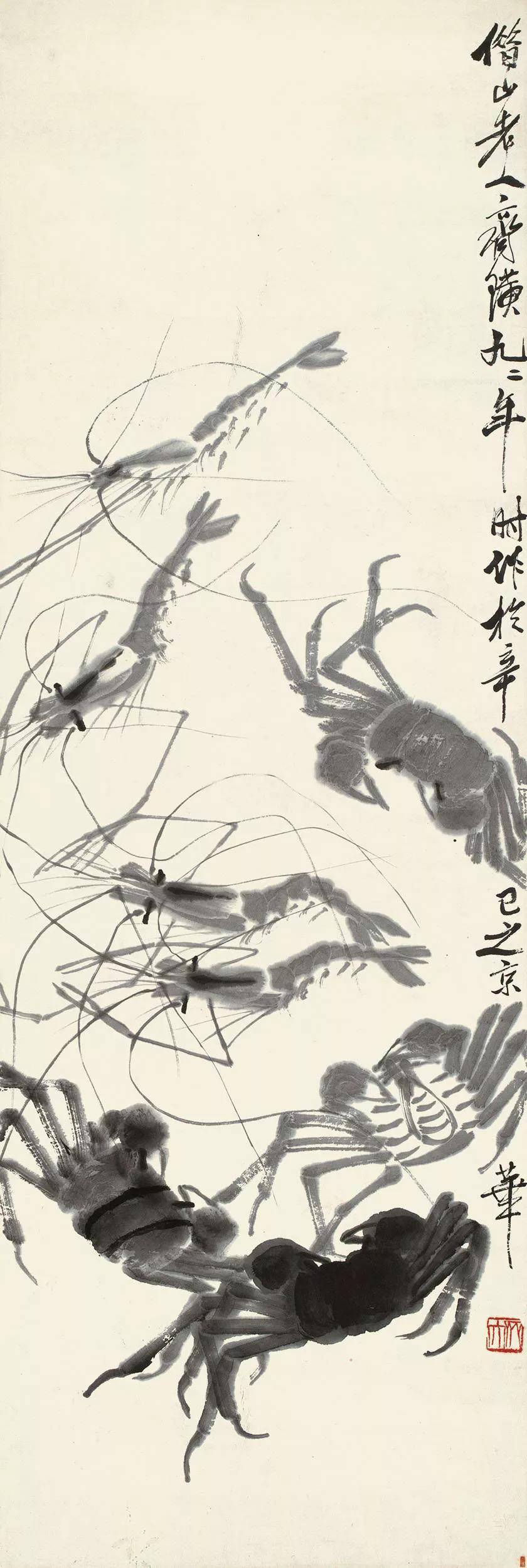 少白公子-汤发周揭秘:都知道齐白石画虾画蟹造诣深,却不知他画个蜘蛛