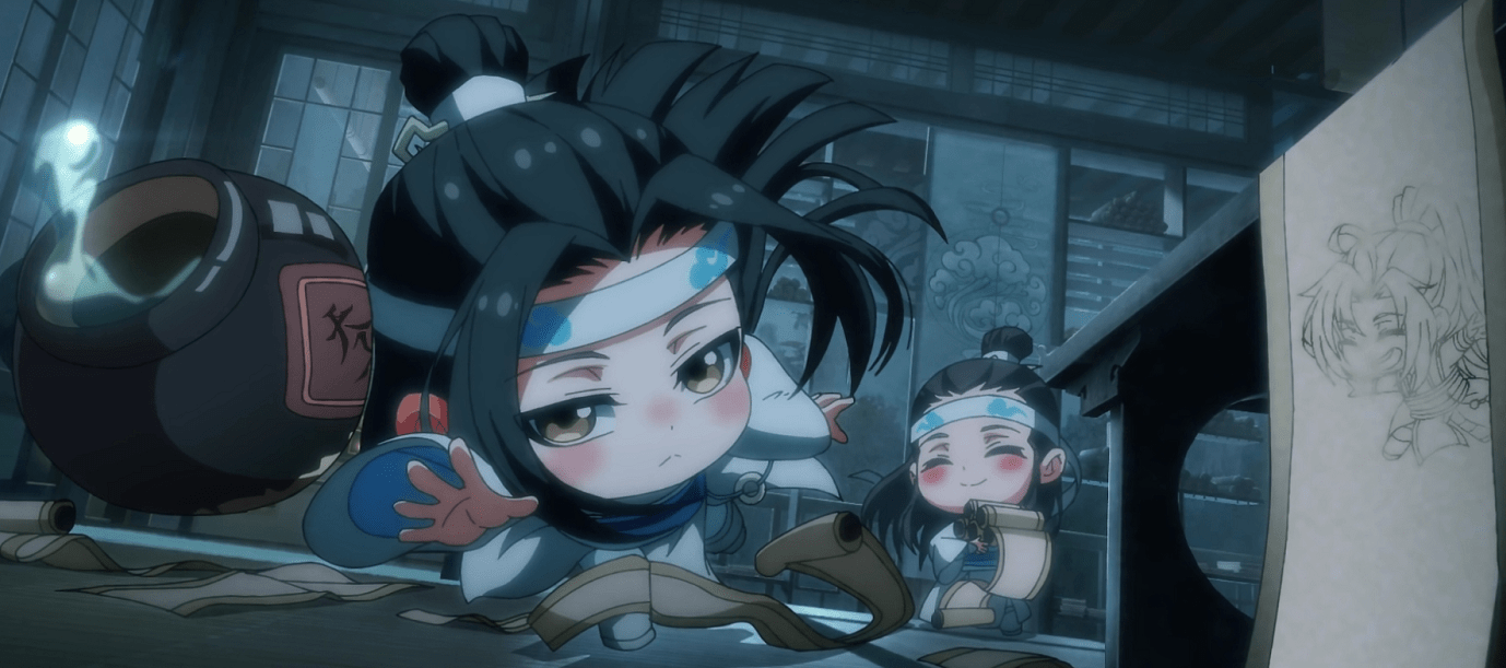 魔道祖师q:姑苏双壁喝醉酒,画面太搞笑,叔父直呼:太气"仁"