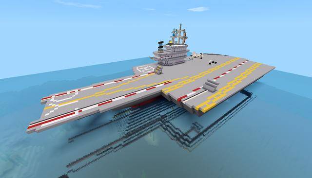 原创迷你世界海上最强巨无霸欣赏大神建造航空母舰霸气十足