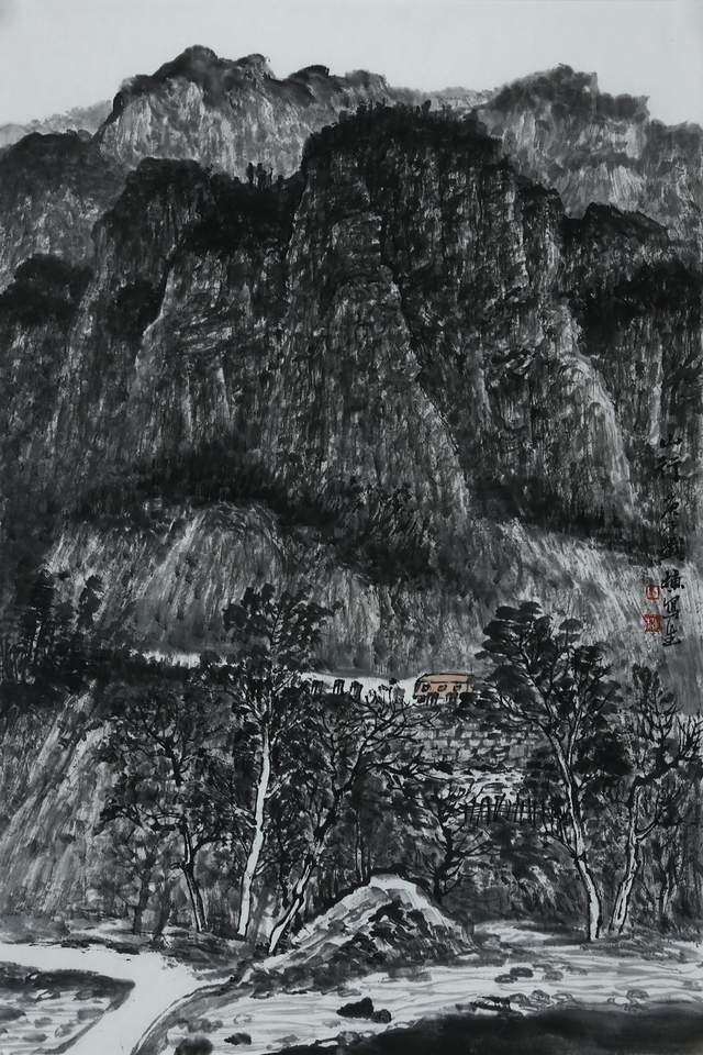 画作欣赏衡水学院刘栋教授秋季河北平山写生作品欣赏