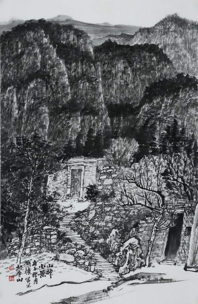 画作欣赏衡水学院刘栋教授秋季河北平山写生作品欣赏