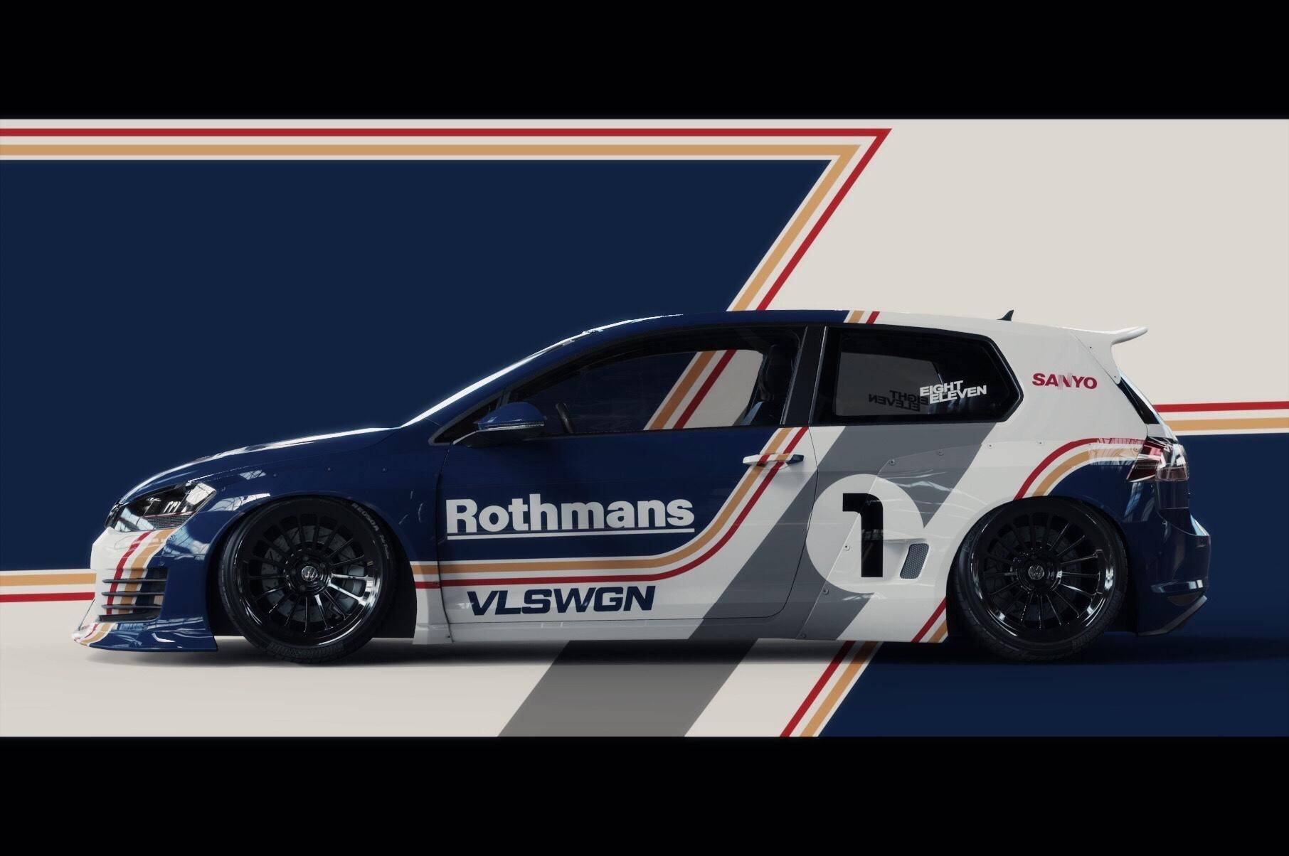 golflb汽车改色私人定制彩绘rothmans1号