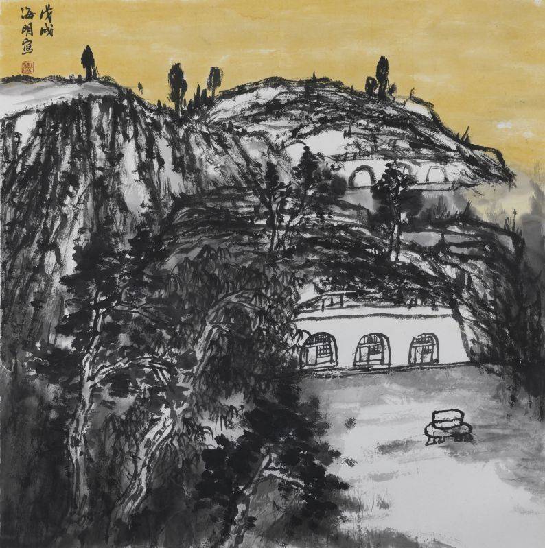 王海明:别具一格的山水画作品