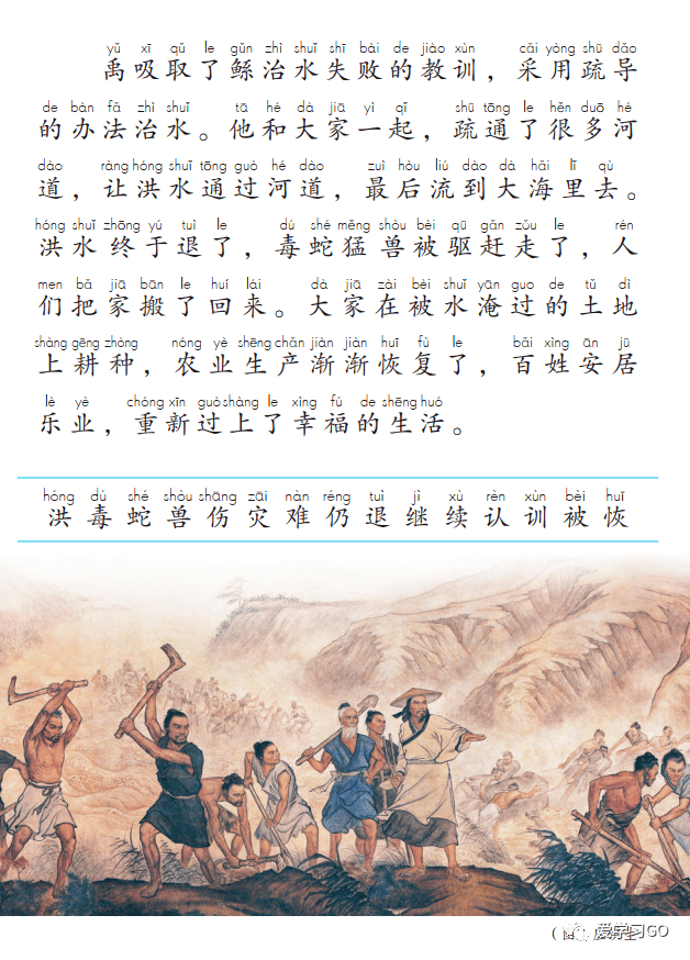 部编版二年级上册第15课《大禹治水》图文讲解 知识要点_手机搜狐网