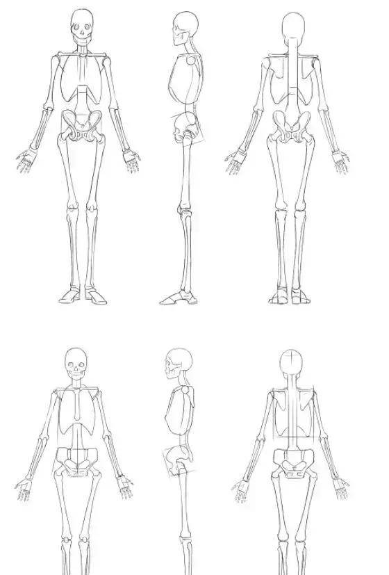 人物骨骼怎么画?