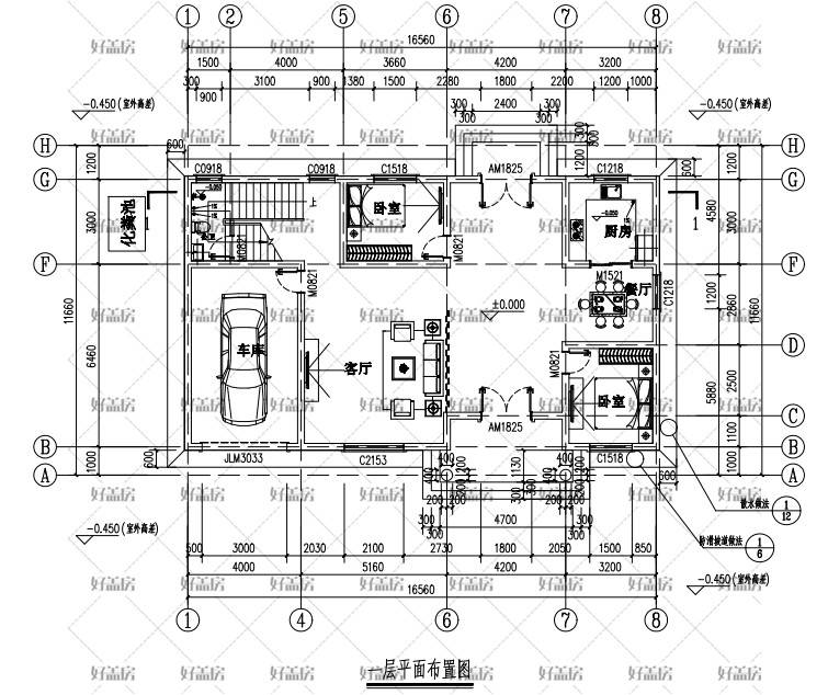 二層歐式別墅設計圖紙