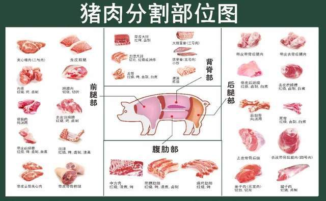 猪肉分类图解图片