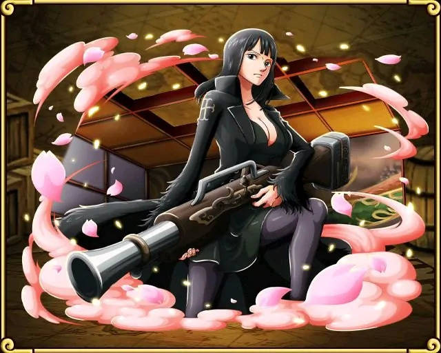 海贼女神罗宾九连拍端枪御姐飒条纹裙教师风十足最后太辣眼