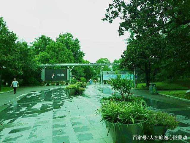 上：上海中山公园，欧式庭院、中式园林，闹中取静