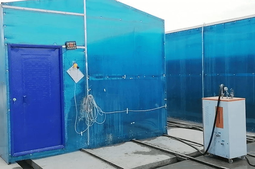 低温施工就用蒸汽养护,渑淅高速梁场用蒸汽发生器蒸养预制品