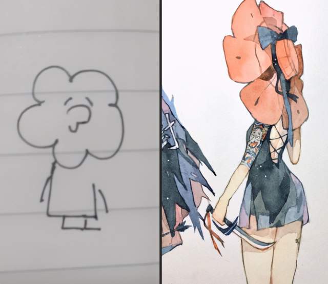 原创b站百万粉大佬帮粉丝改画改完之后发生了亿点变化