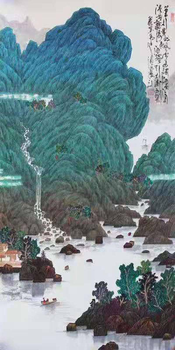 开拓中国色彩山水——记著名画家陈宝元