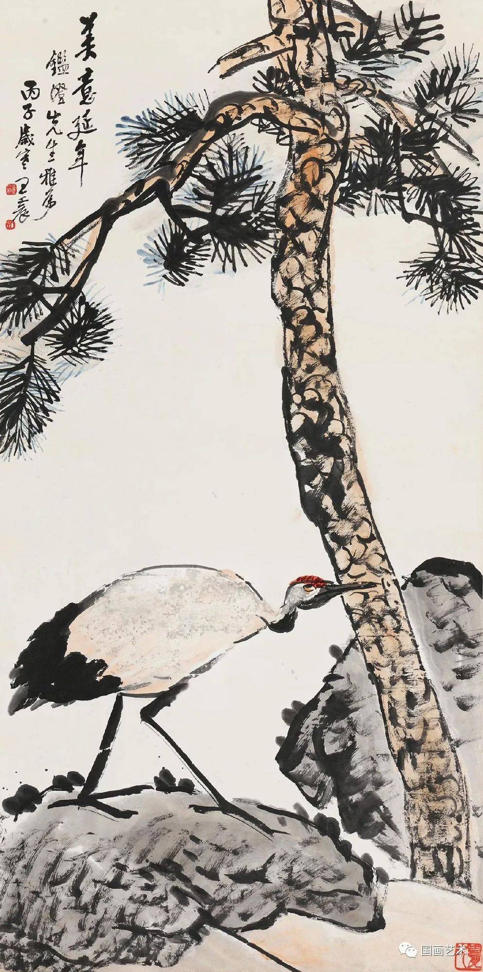 松鹤延年名家笔下的松鹤图