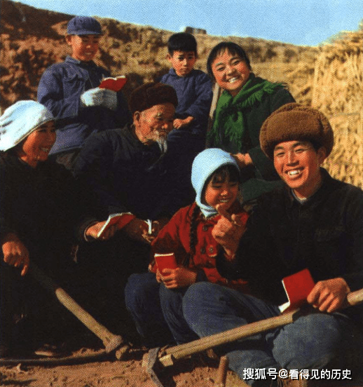 原创老照片山西昔阳县学大寨劈山造田