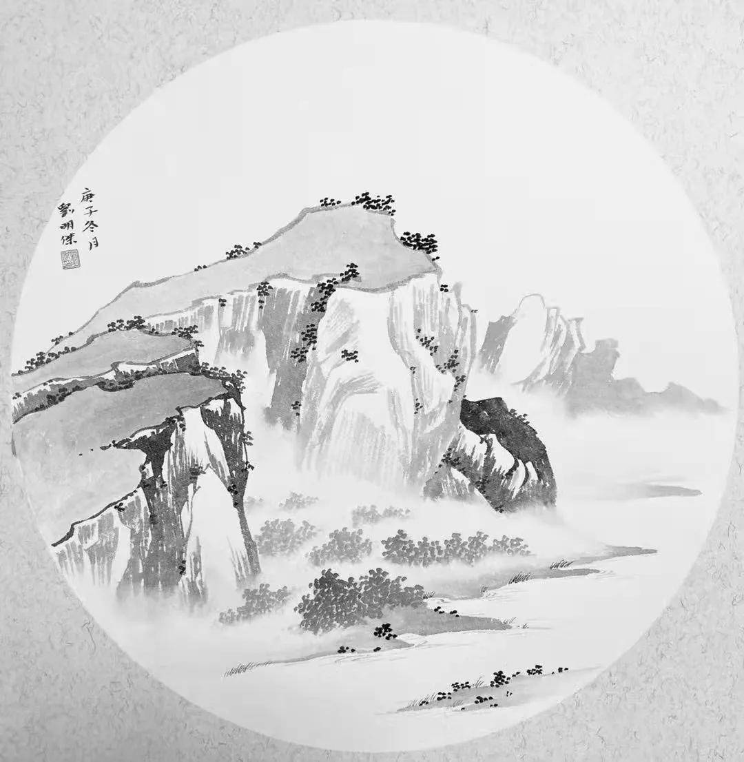 艺术家简介刘明杰简介字维摩诗人画家山水画硕士研究生孙天牧先生关门