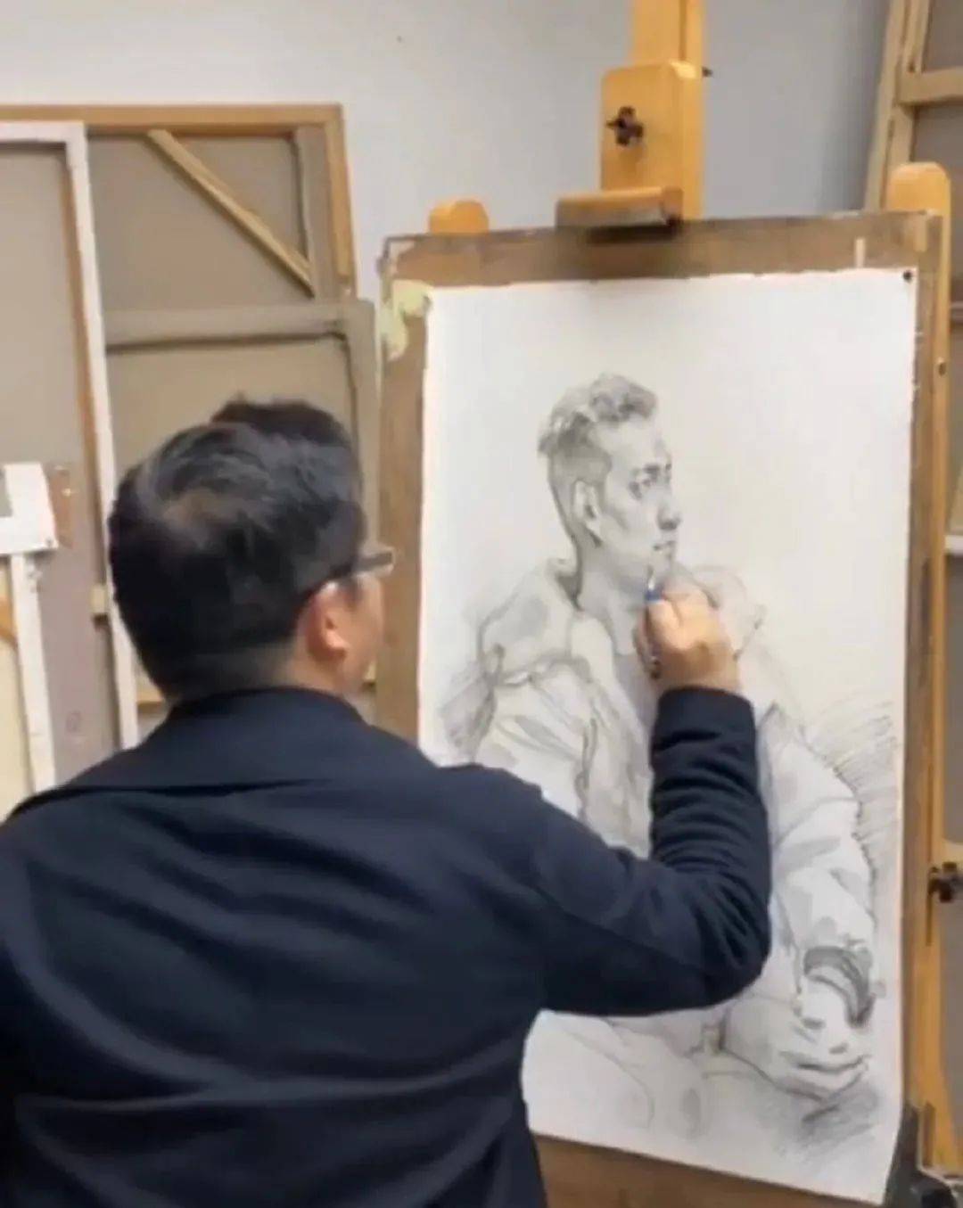四川美术学院院长庞茂琨2020肖像速写作品欣赏