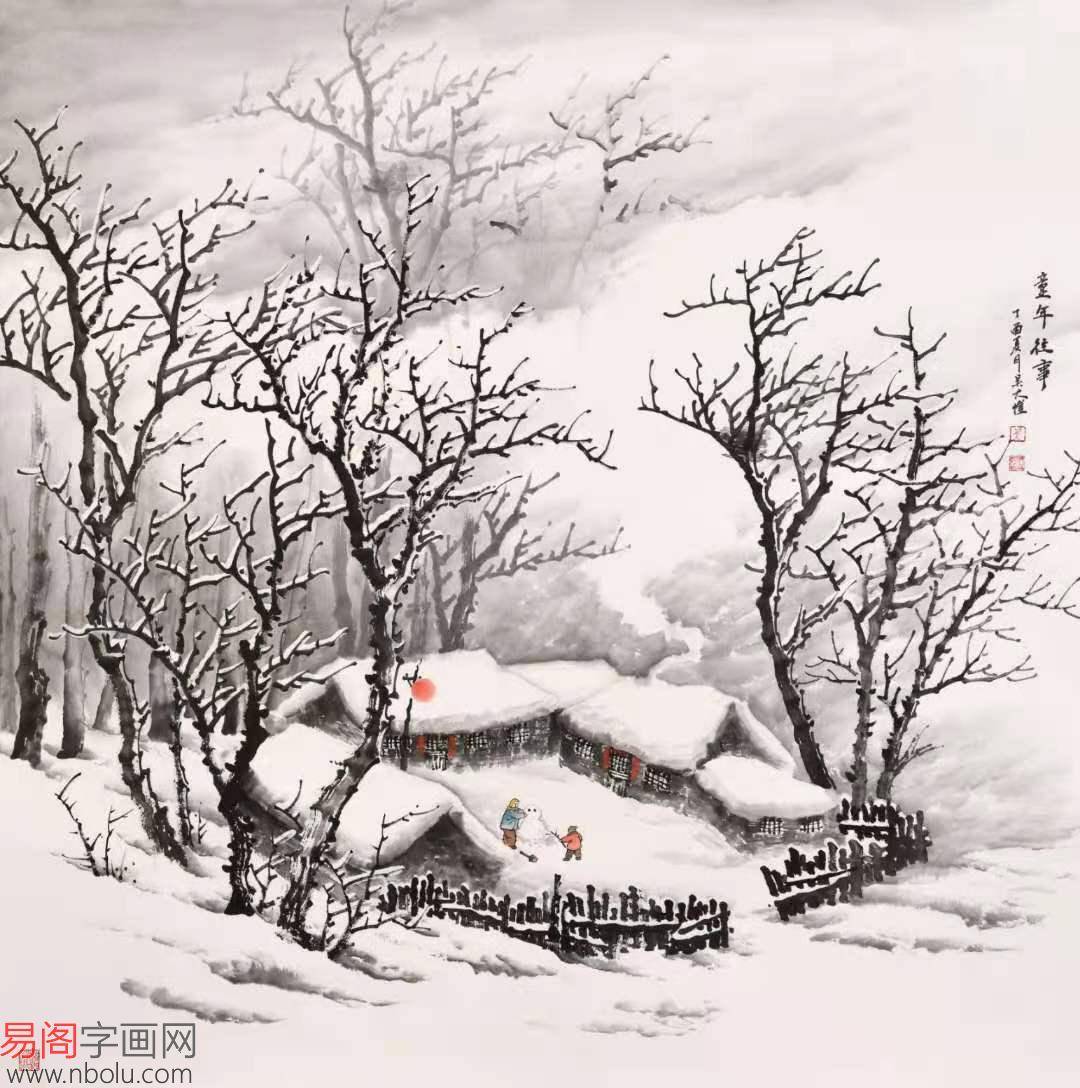 當代字畫名家吳大愷與他的精靈雪景圖