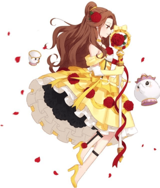 迪士尼公主拿起魔杖,变身魔法少女的白雪,白丝袜配公主鞋美哭了