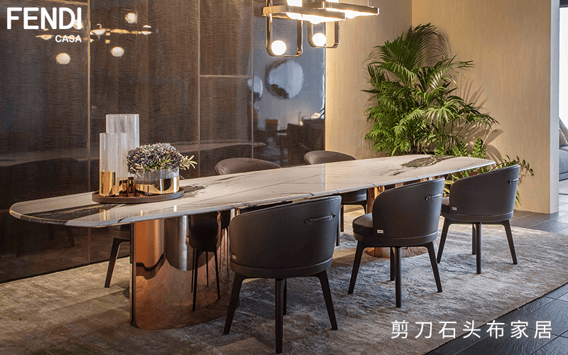轻奢新风尚，设计感满分的进口轻奢客厅餐桌！