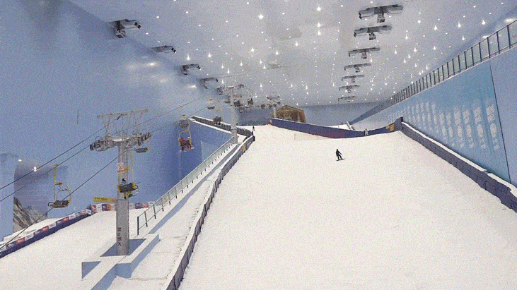 吉林北山室内滑雪场图片