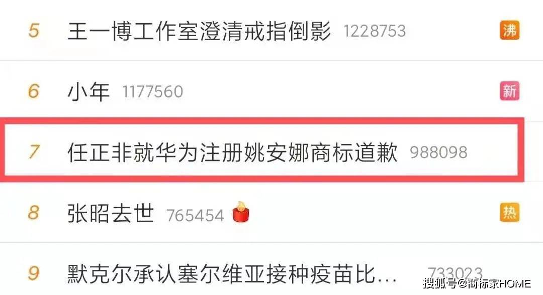 任正非为姚安娜商标道歉事件道歉_华为