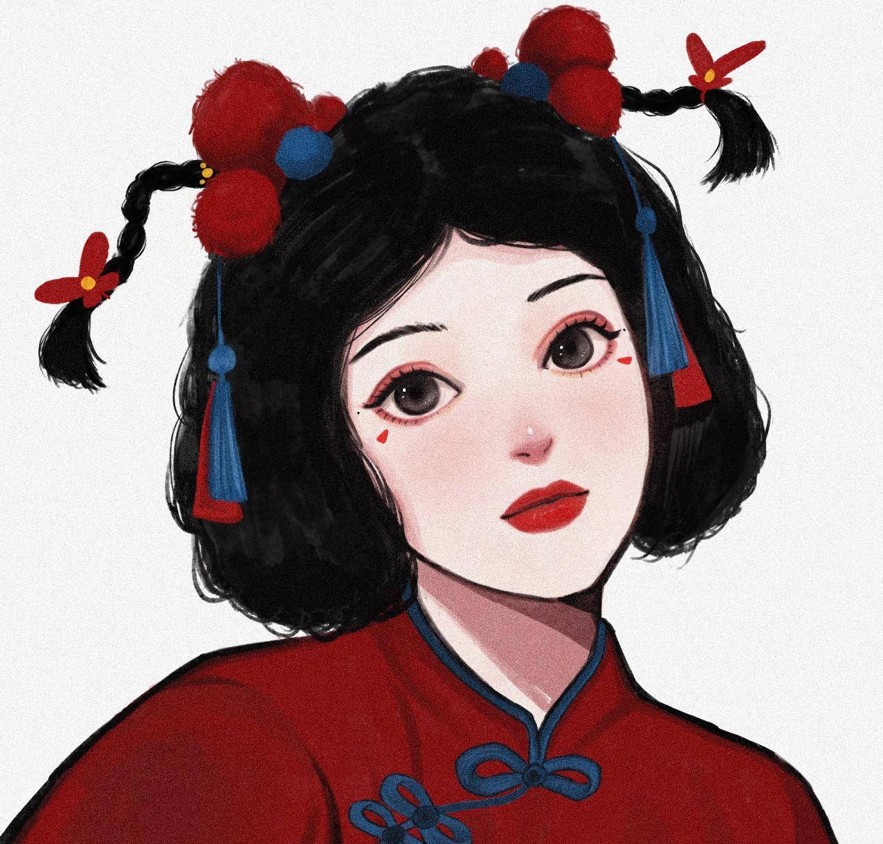 迪士尼公主集体过春节,艾莎沉稳庄重,乐佩可爱无比