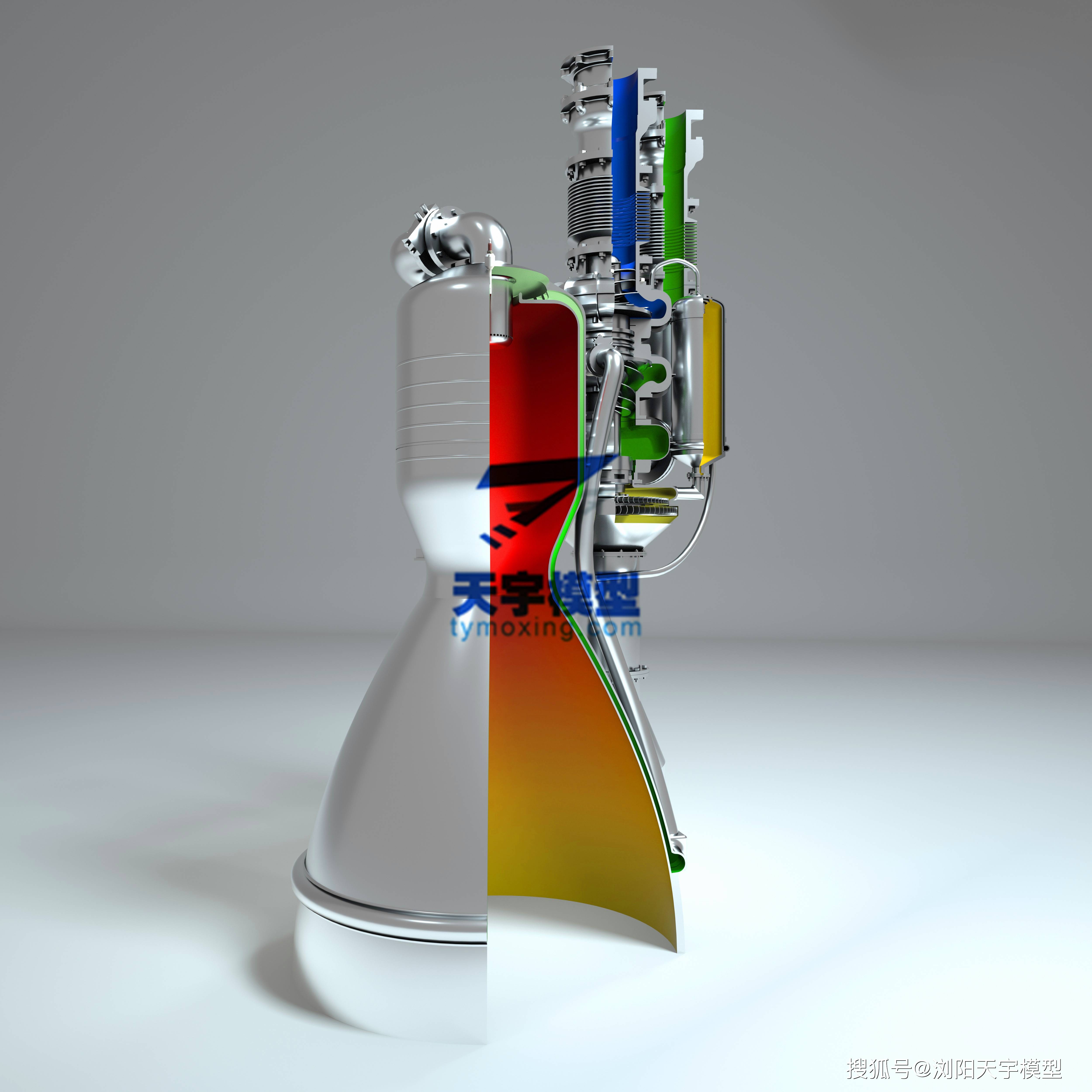 液体火箭发动机模型浏阳天宇模型
