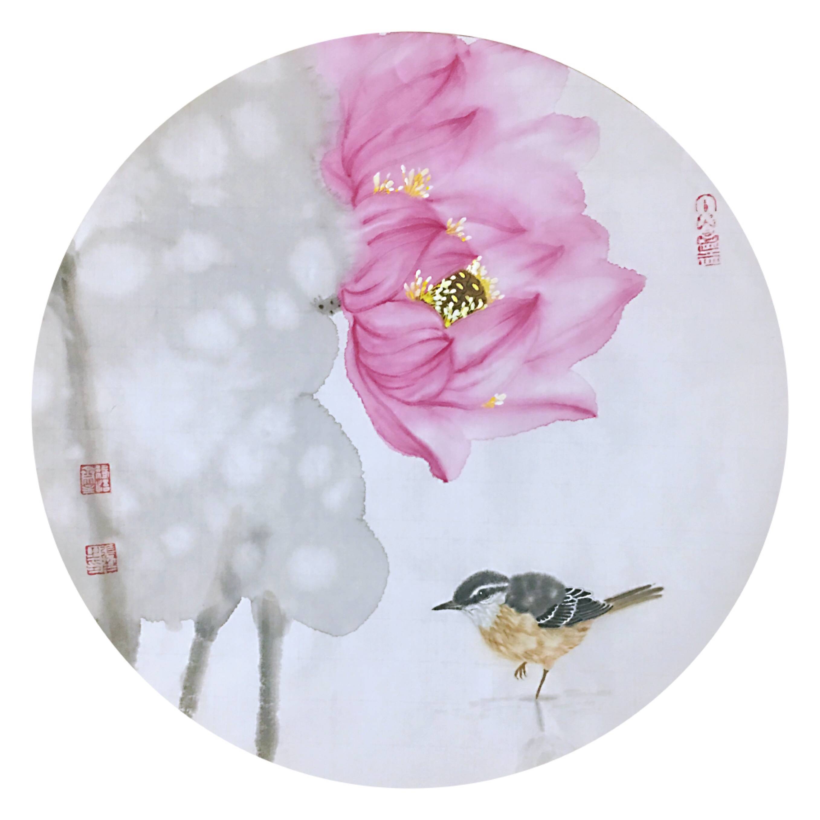 山东省著名画家张敏国画作品欣赏_牡丹区