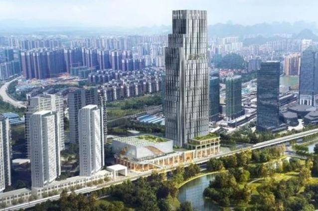 桂林耗资20亿的“巨作”，占地113.3亩，211.8米高楼或成新地标