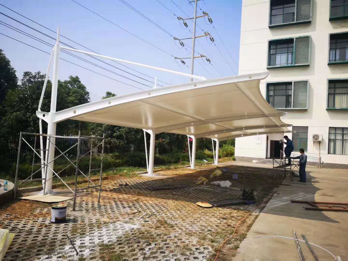 小区安装膜结构车棚之后应该如何维护