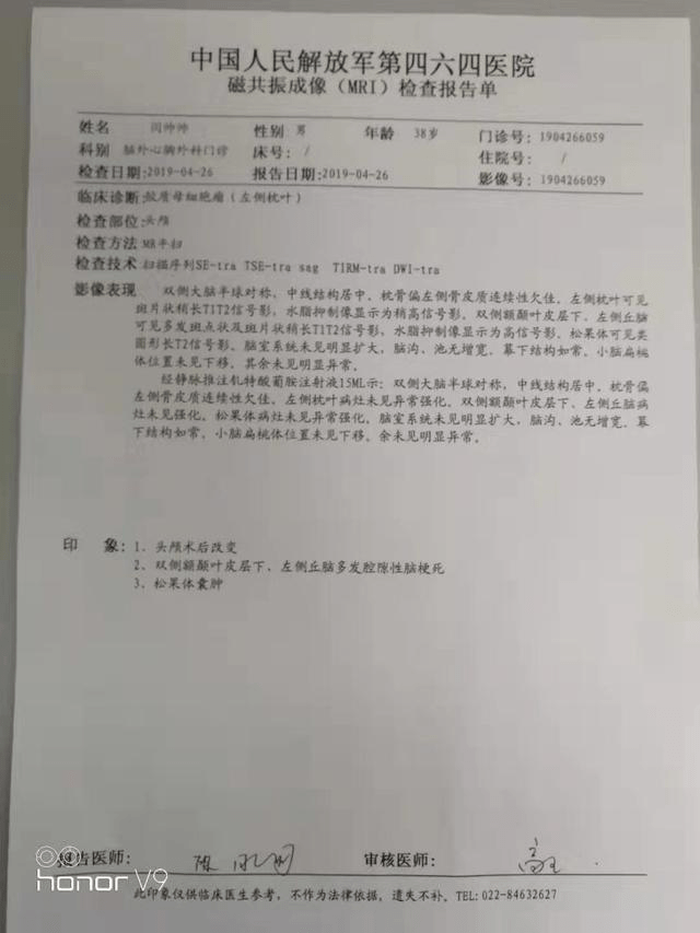 质问有关部门中医有治愈脑瘤的病历为什么不重视和研究