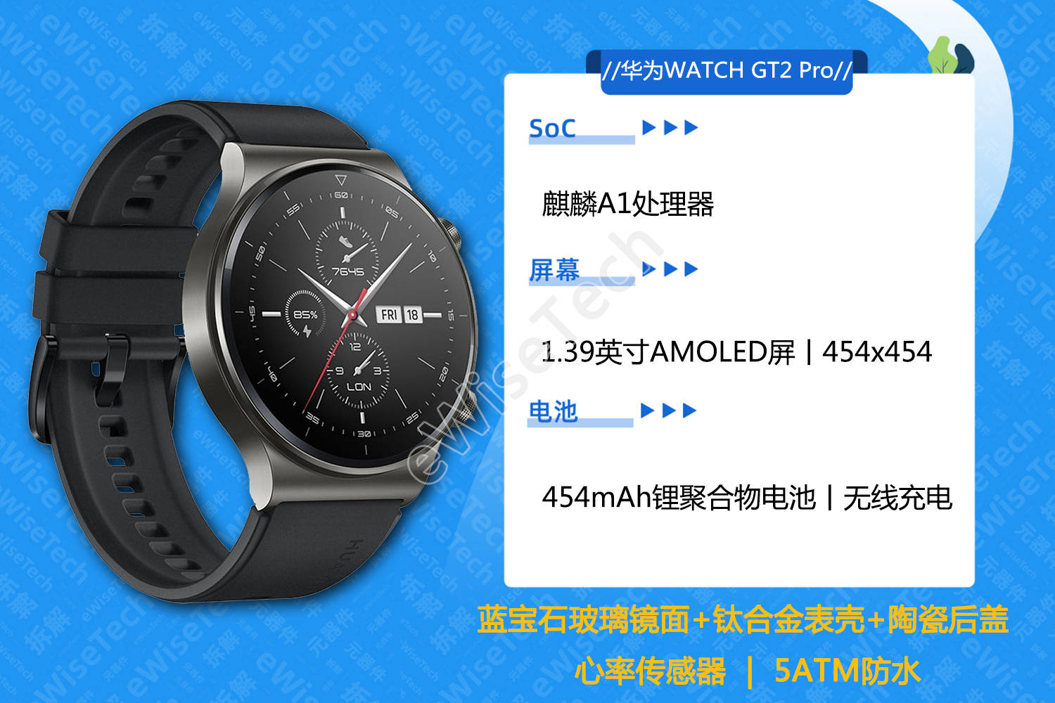 E拆解：华为WATCH GT2 Pro除了奢华外表，内部又有哪些升级？_手机搜狐网