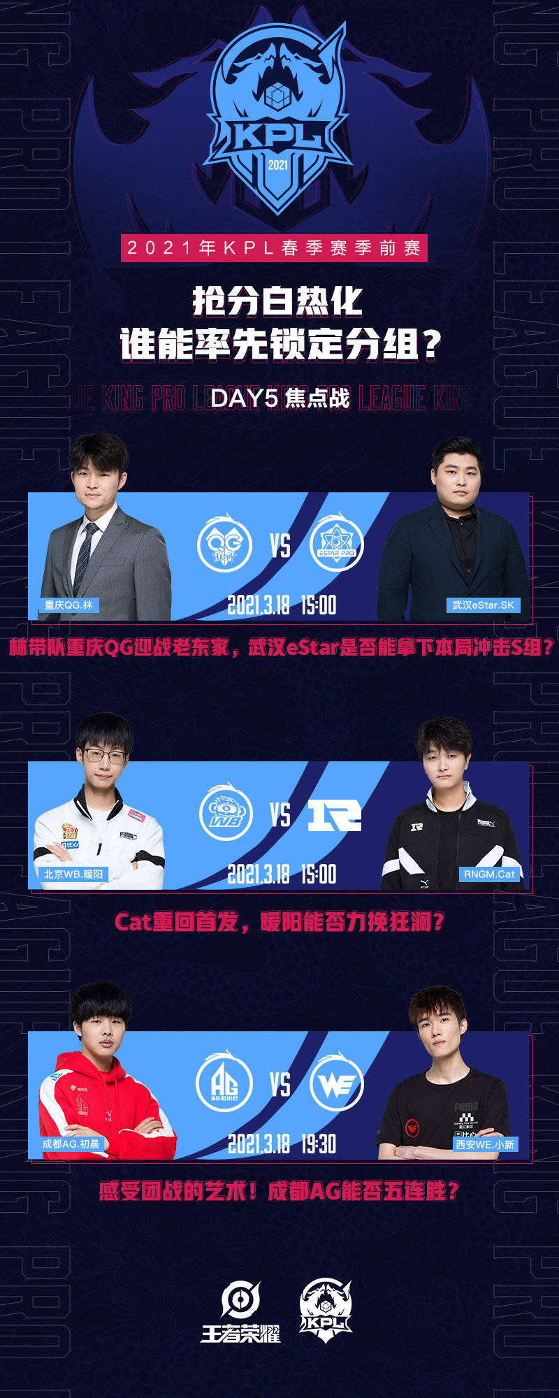 2021年kpl王者荣耀春季赛季前赛第五场