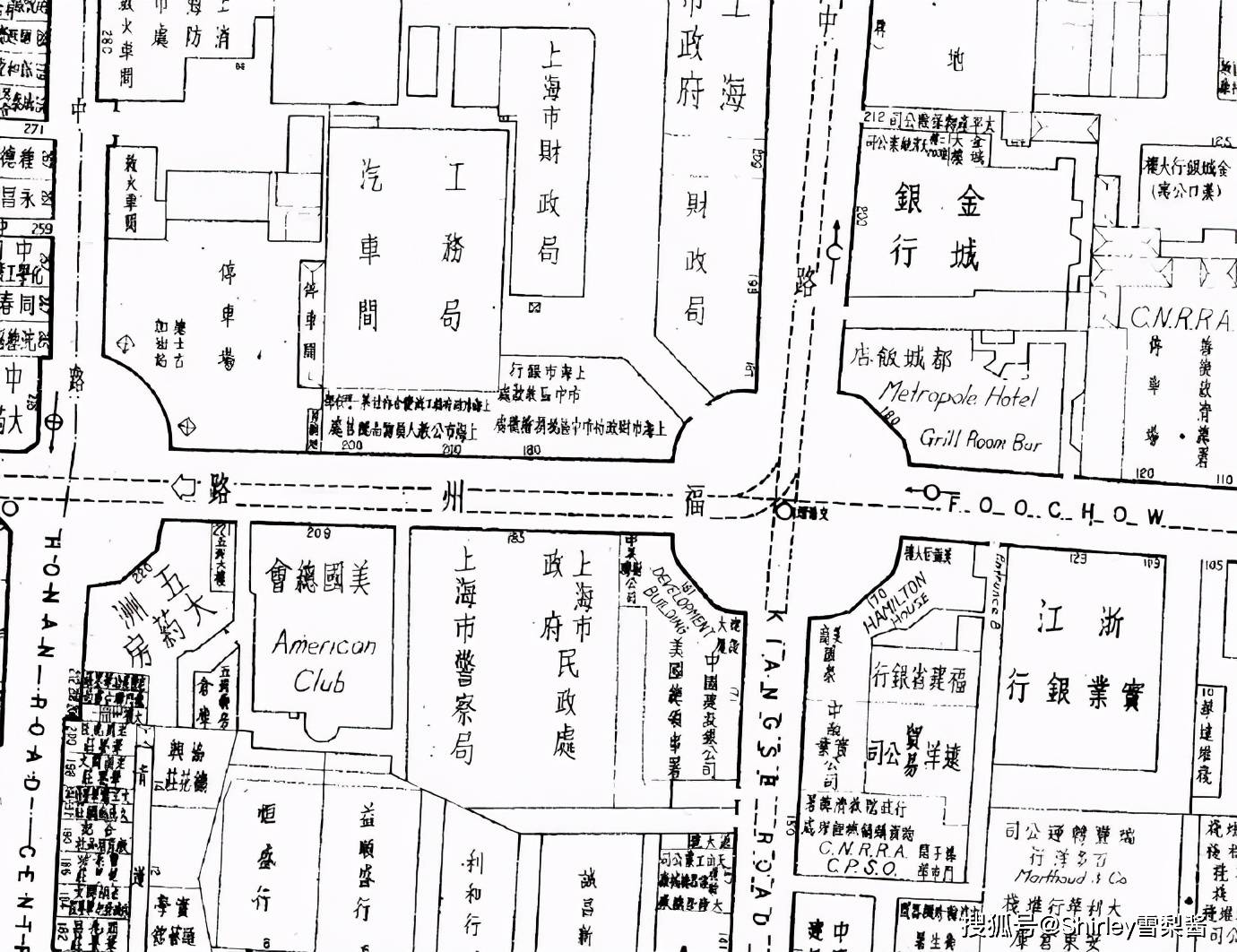 上海最特别的路口，四角分别由四座老建筑坐镇，曾是旧上海的CBD