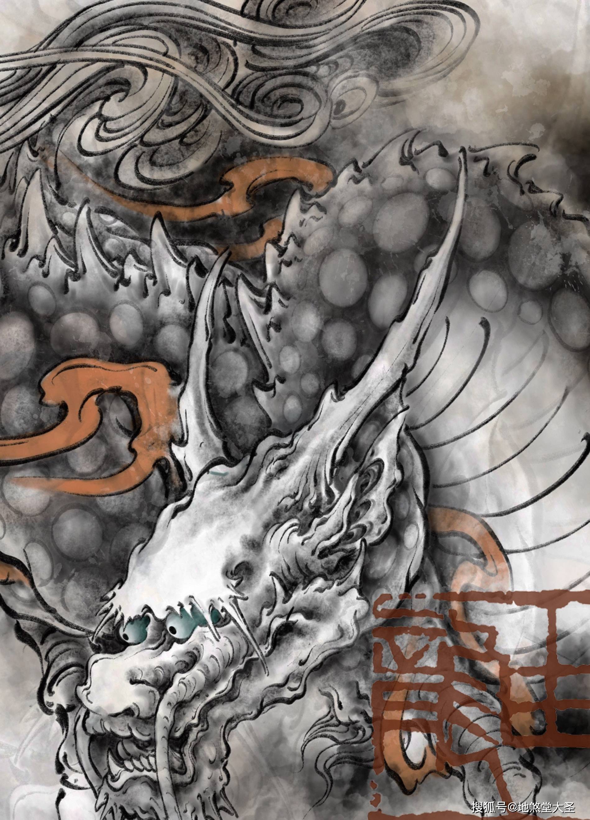 麒麟纹身手稿分享_图片