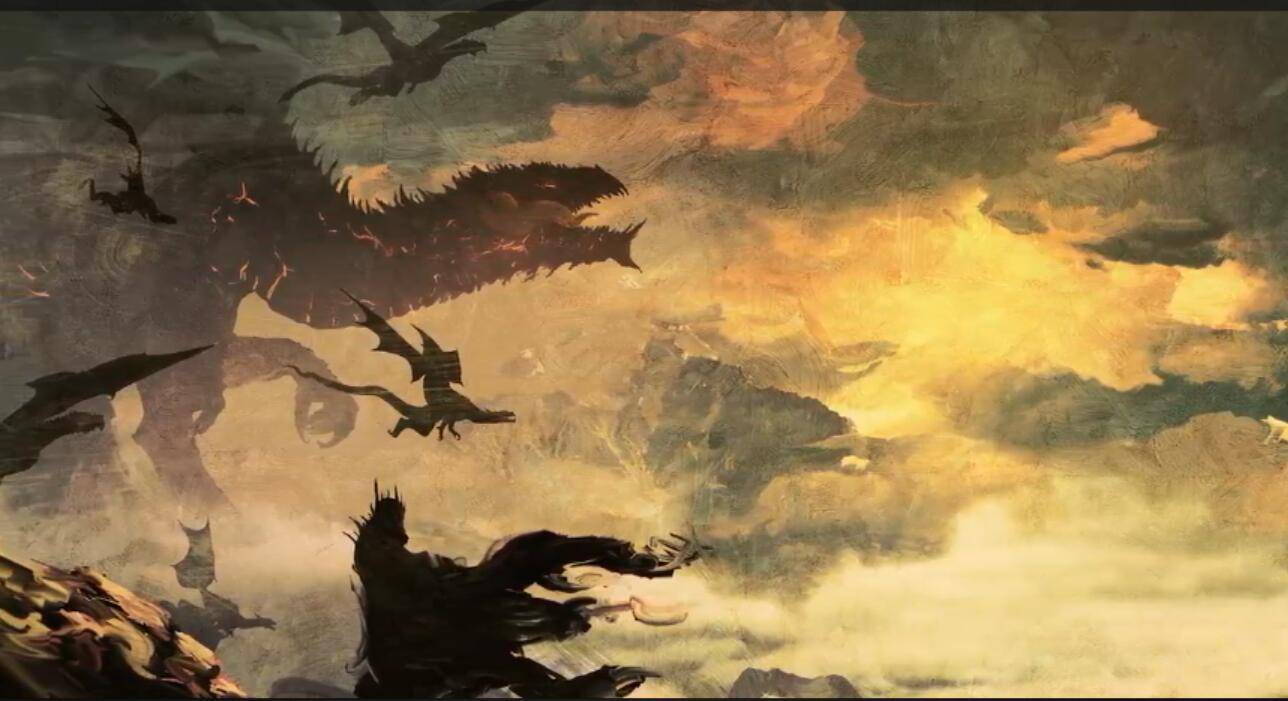 还有一处提到翅膀,那就是魔苟斯在愤怒之战快要失败的时候,企图扭转