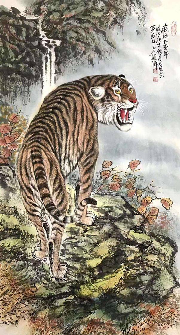 办公室装饰画选什么 左进伟猛兽动物画让您的事业勇猛精进