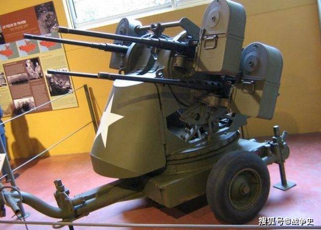 由4挺m2重机枪组成的牵引型m45马克森炮塔,经常被美军安装在半履带