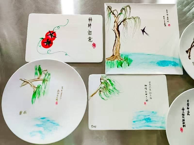 果酱画春柳情意向风挥